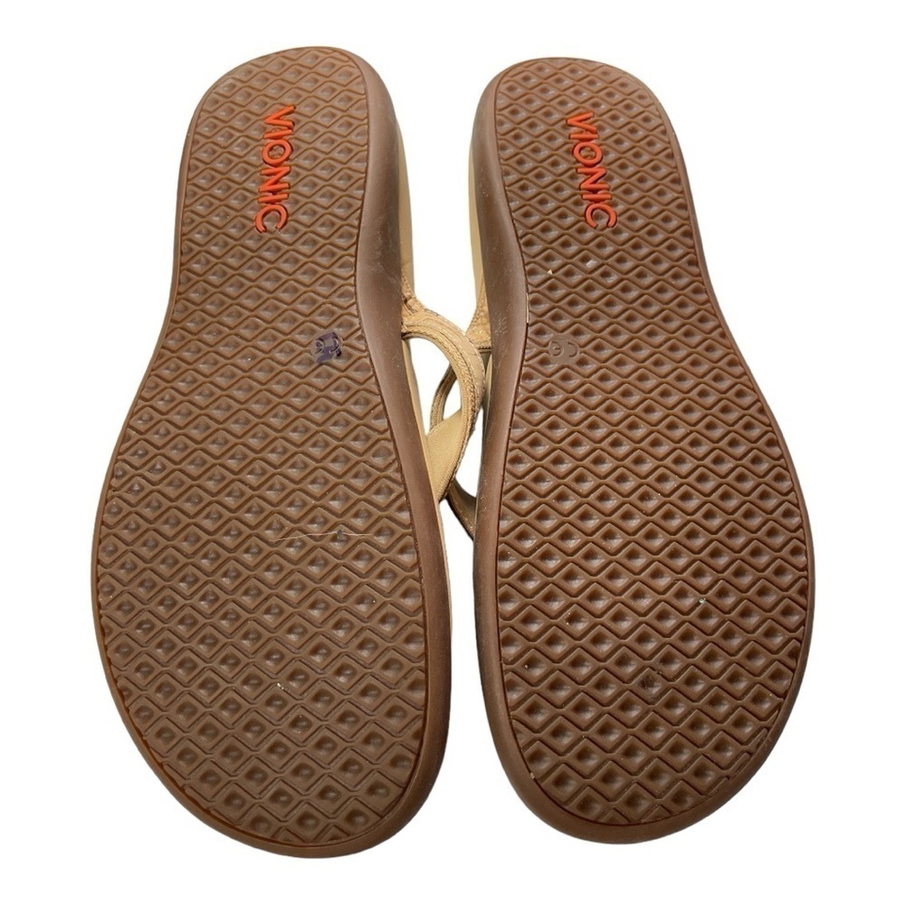 Vionic Tide II Flip Flops Bronze
Metallic Bamboo Sandals
Womens Size 10 - Picture 8 of 9